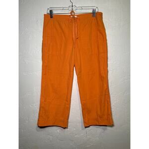 Vince orange cotton capri pants womens small y2k casual outdoors gorpcore hiking